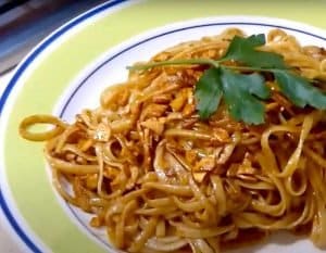 espagetis al pimentón de la vera